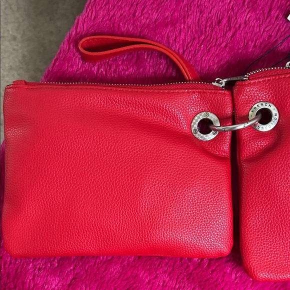 French Connection Vibrant Red Wristlet Clutch - Picture 3 of 7
